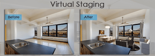 Sample of low quality virtual staging from VHT studios